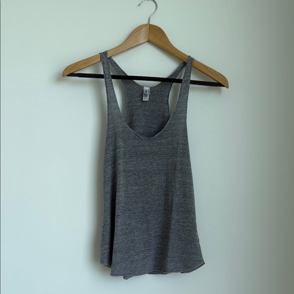 American Apparel Gray Backless Relaxed Tank Top